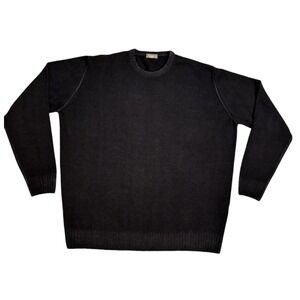 Ferrante Wool Crew Neck Dark Grey Sweater Men's Size 2XL 52" Chest